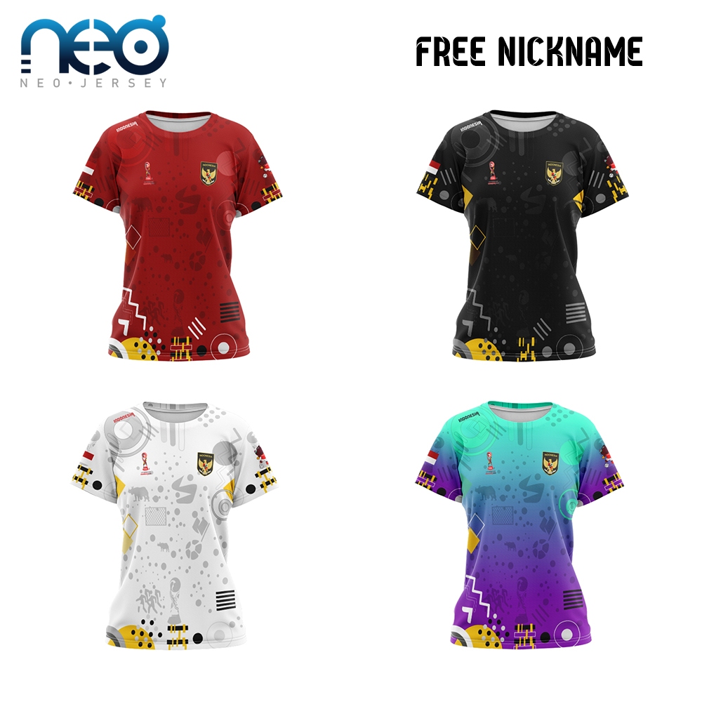 [NeoJersey] Kaos Jersey PIALA DUNIA U 17 Baju Wanita PIALA DUNIA U17 Lengan Pendek