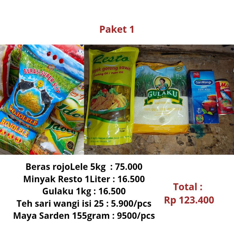 

paket sembako komplit hemat