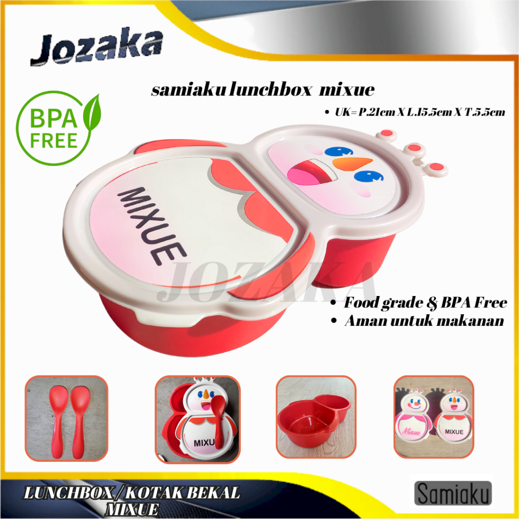 lunch box  mixue lucu tempat  bekal mixue  tk sd kotak makan