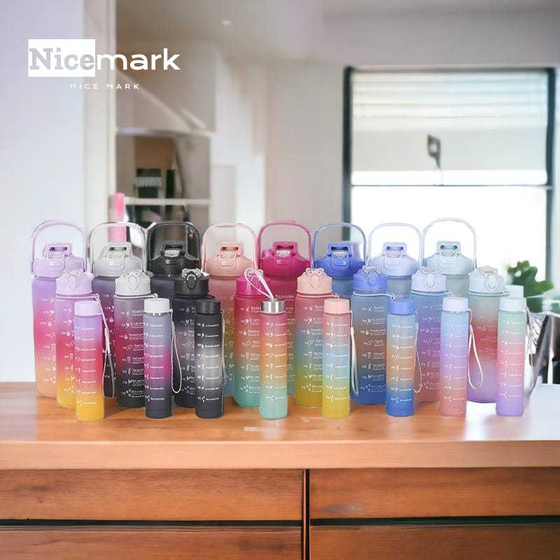 Botol Beranak 2 Liter + 1000ml + 500ml Botol Minum 3 in 1  Viral 1 set free stiker 3D+2D Plastik Bot