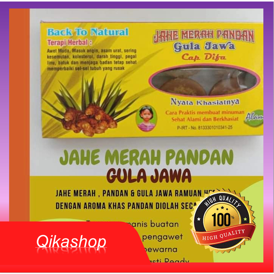 

Jahe Merah Pandan Gula Jawa