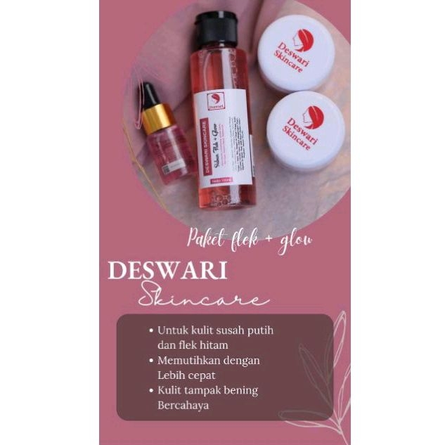 Deswari Skincare paket flek & glow