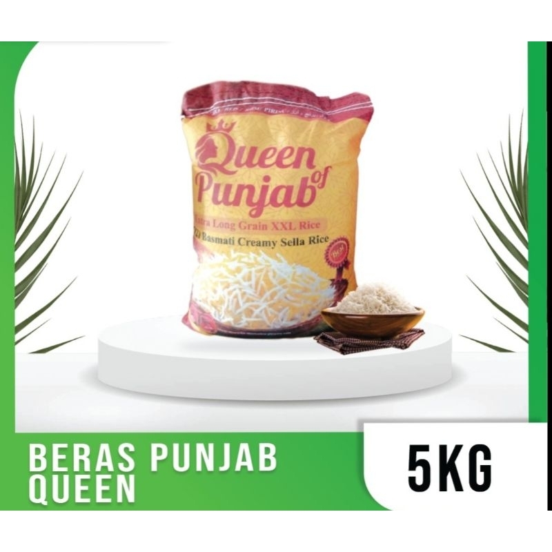 

Beras Basmati QUEEN Punjab 5kg India Premium Extra Long Grain 1121 5 kg