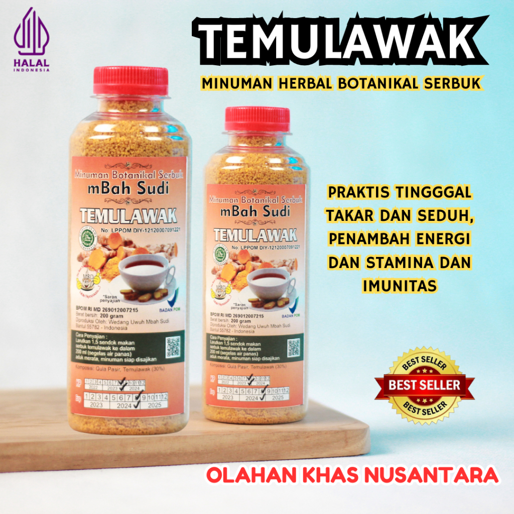 

MINUMAN TEMULAWAK, JAMU TRADISIONAL VERSI BARU DI KEMAS LEBIH MENARIK 200 GRAM