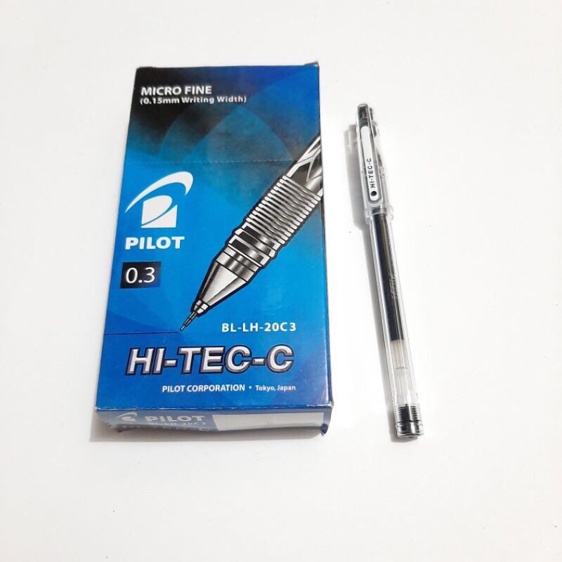 

BULPEN/BULPOINT PILOT HITEC C-03 0,3mm HITAM/BIRU (ISI 12 BIJI)