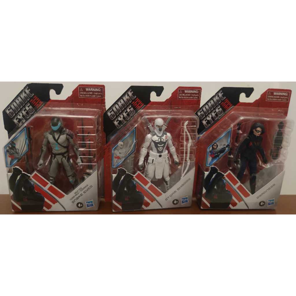 Gi Joe Core Ninja Mainan Figure Snake Eyes White Ninja tech Storm shadow Baroness