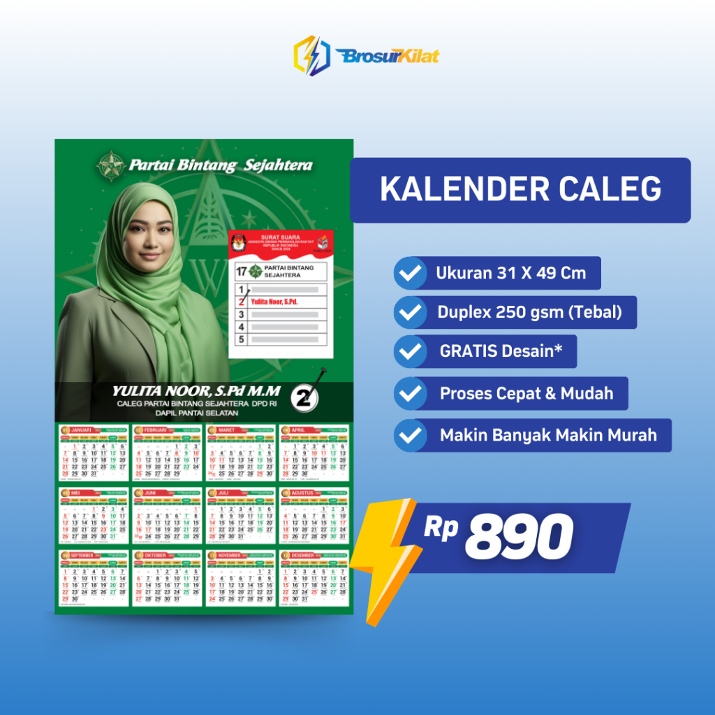 

Cetak Kalender Poster (Caleg) - Bahan Tebal