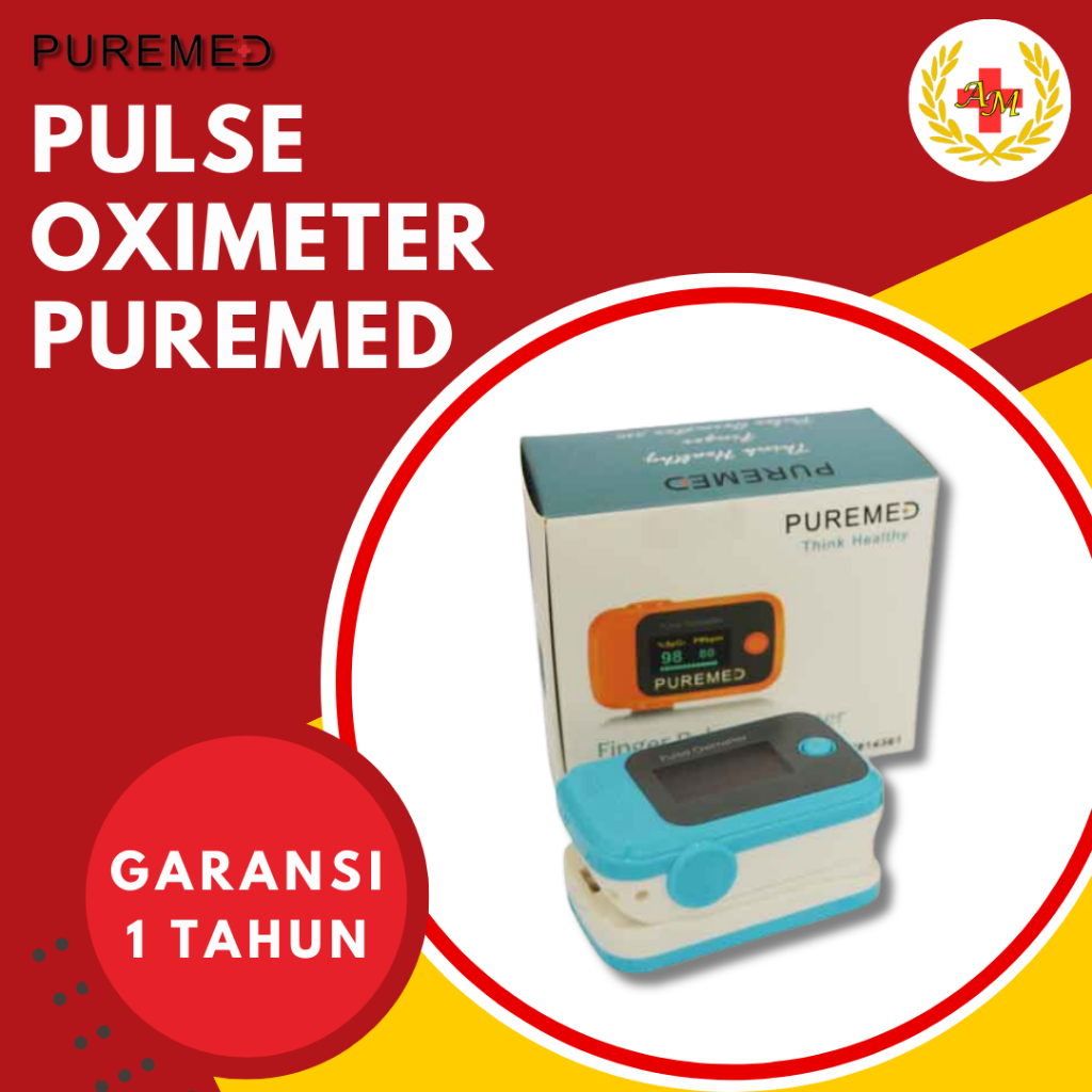 Pulse Oximeter Puremed Oxymeter Oksimetri SpO2 (Ada Ijin Kemenkes RI)