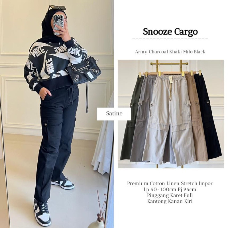 SATINE Snooze Cargo Pants Celana Cargo Ootd Terkini