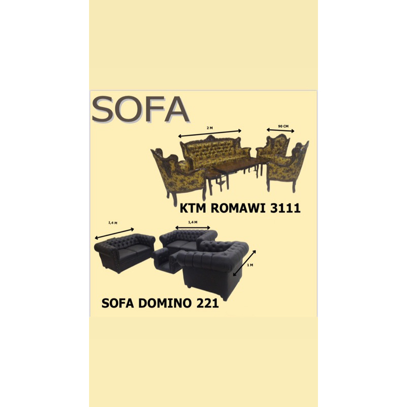 Set kursi/sofa tamu mewah dan elegan