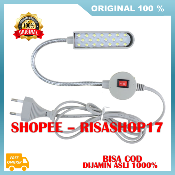 Lampu Mesin Jahit LED 20 Titik Magnet Lampu LED Jahit 100% ASLI