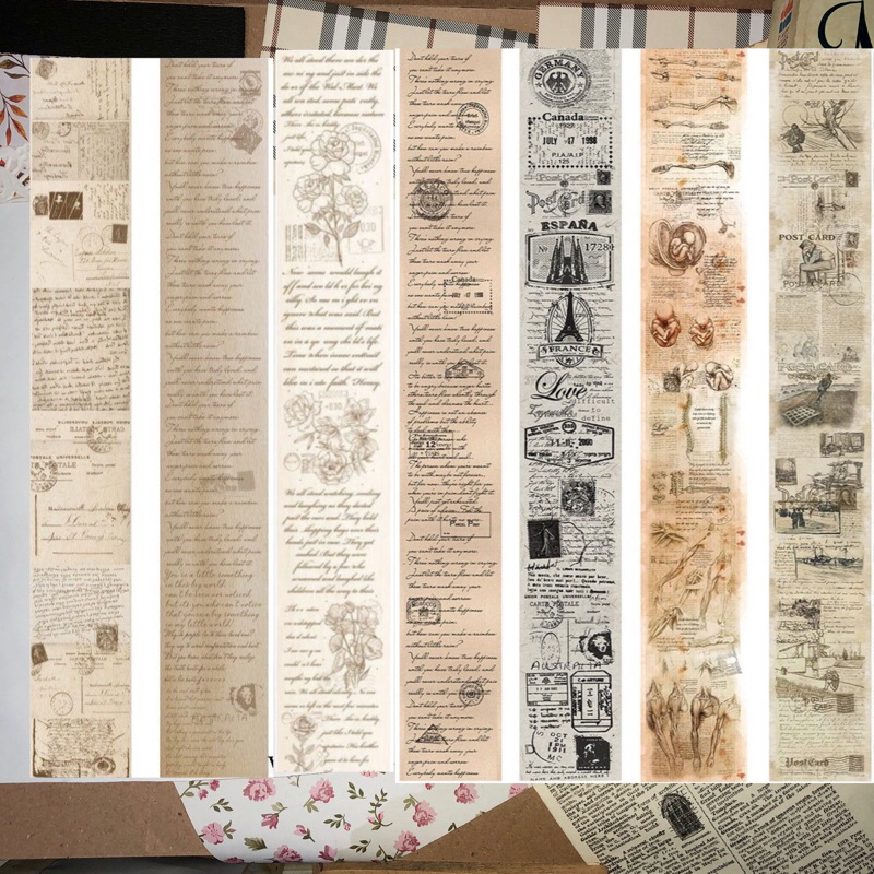 

Washi Tape Stiker Old Vintage #(046)