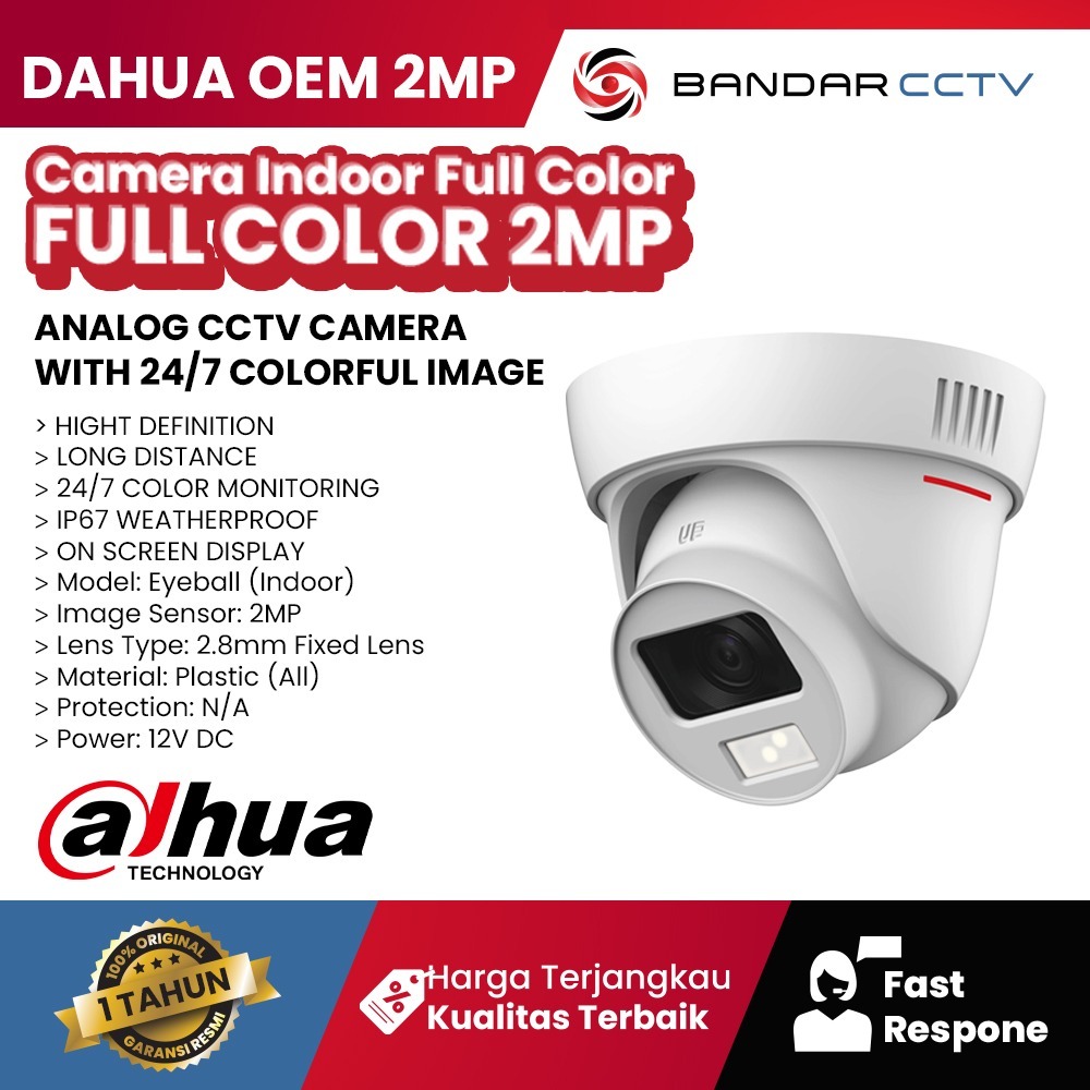 DAHUA OEM 2MP INDOOR FULL COLOR