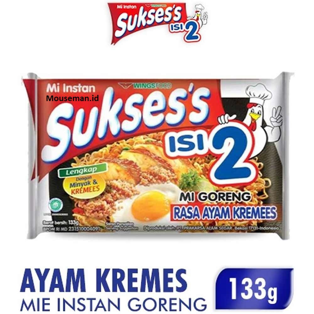 

Mi Instan Mie SUKSES ISI 2 Instant Mi Goreng Rasa AYAM KREMES 133gr