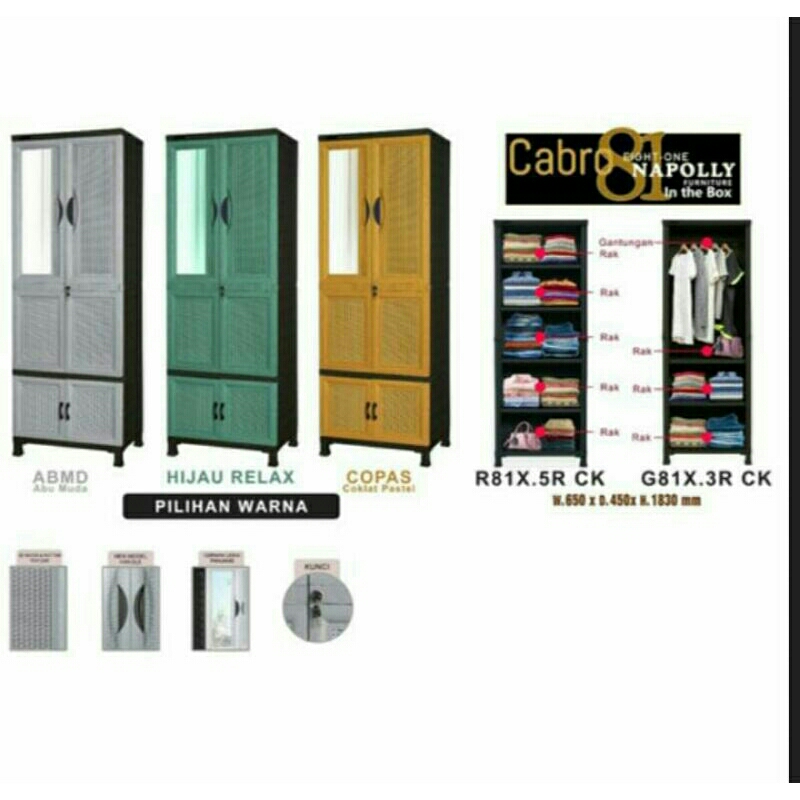 Lemari Plastik Cabro G81Napolly
