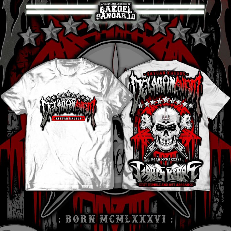 Kaos Pagar Nusa Delapan Enam ( A2 FULL PUNGGUNG ) WARNA PUTIH Kaos Pagar Nusa Terbaru Kaos Pagar Nus