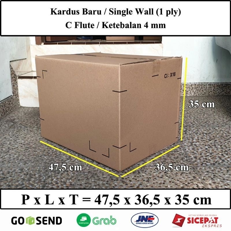 

PAKET 10 Kardus packing Baru / Ukuran PxLxT = 47,5x36,5x35 cm