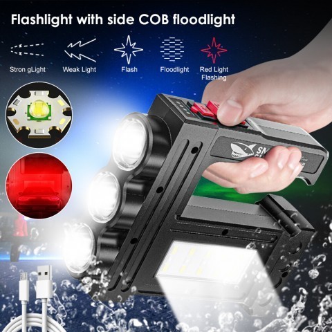 SMILLING SHARK T810A Rechargeable LED Flashlight 5 Modes.wppsk