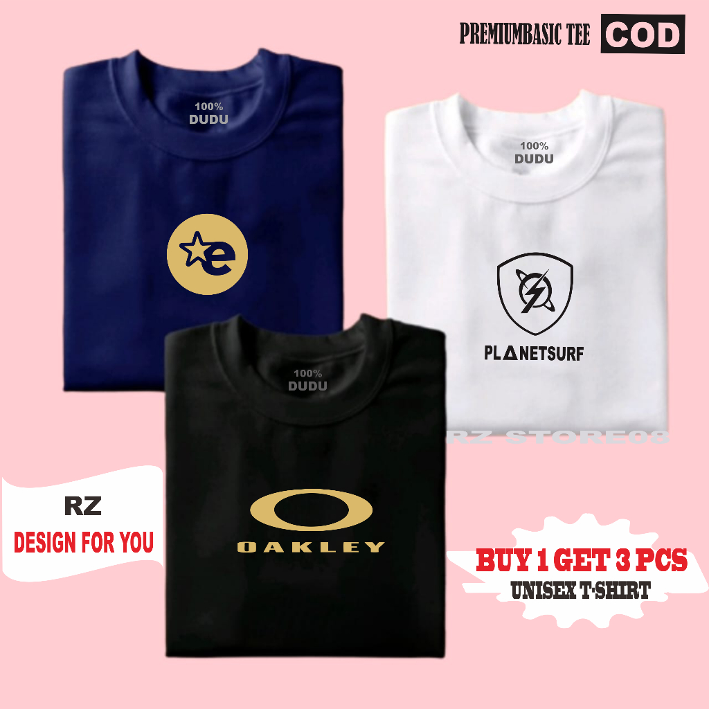 BUY 1 GET 3 PCS (PROMO COD) RZ STORE08  Baju Kaos Distro Pria Wanita T-Shirt Distro 100% Catton Kaos