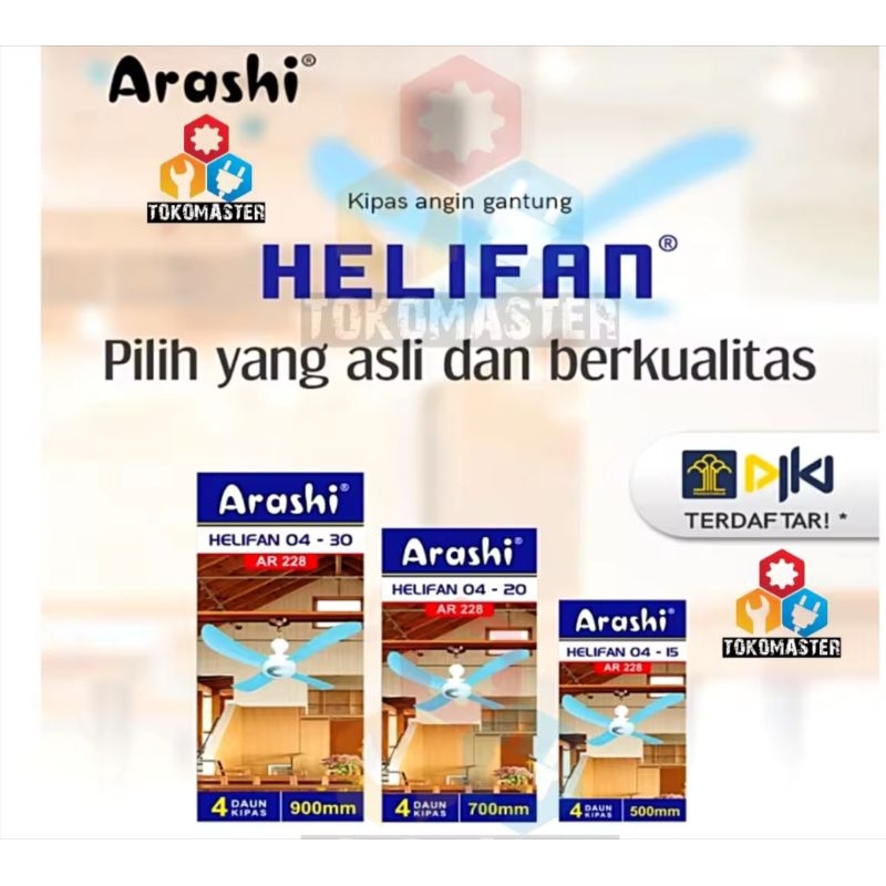 KIPAS ANGIN GANTUNG ARASHI