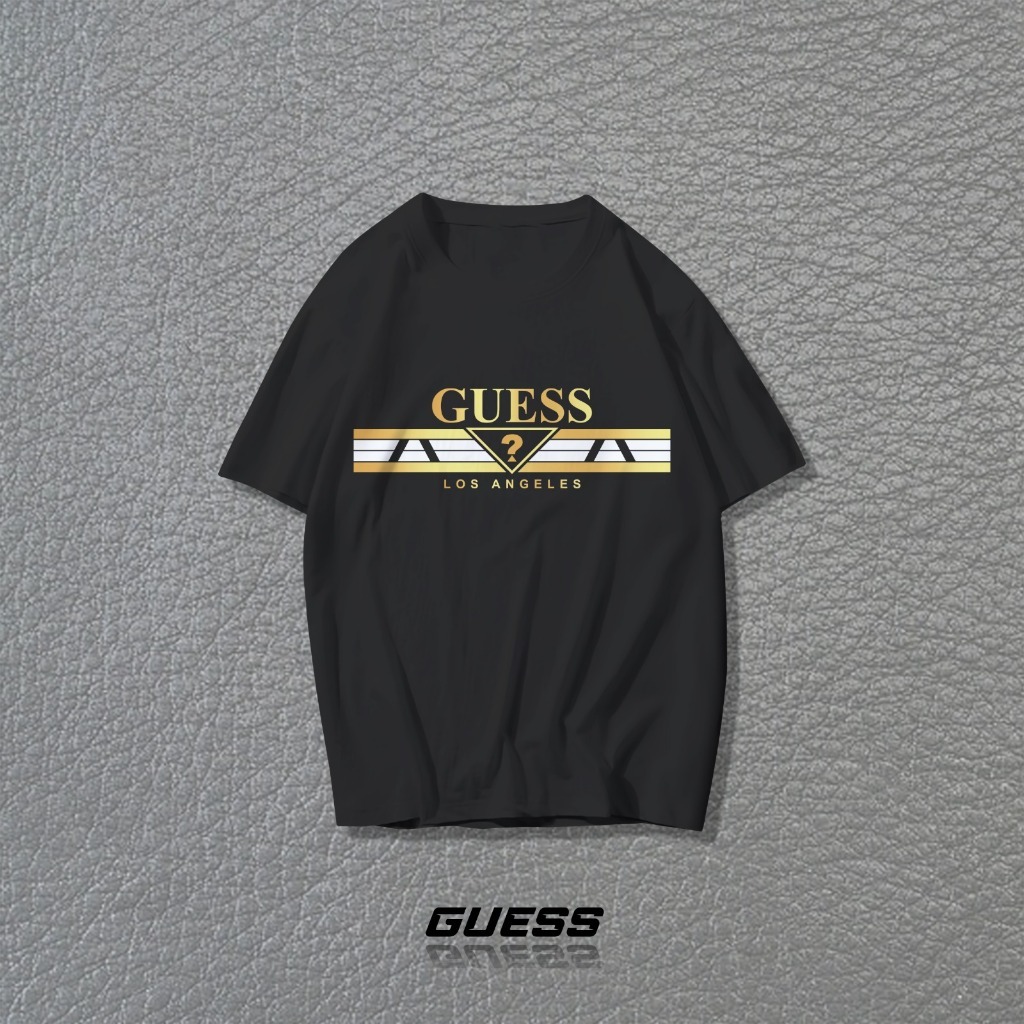 Baju Kaos T Shirt Cotton katun 100% original combed 24s Premium Pria Wanita Unisex guess BS