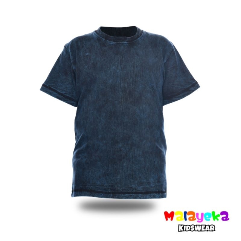 KAOS ANAK WASHING T-SHIRT POLOS(ORIE BLUE)