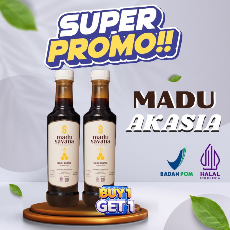 

Madu Murni Akasia Buy 1 Get 1 Berat 500gram/botol