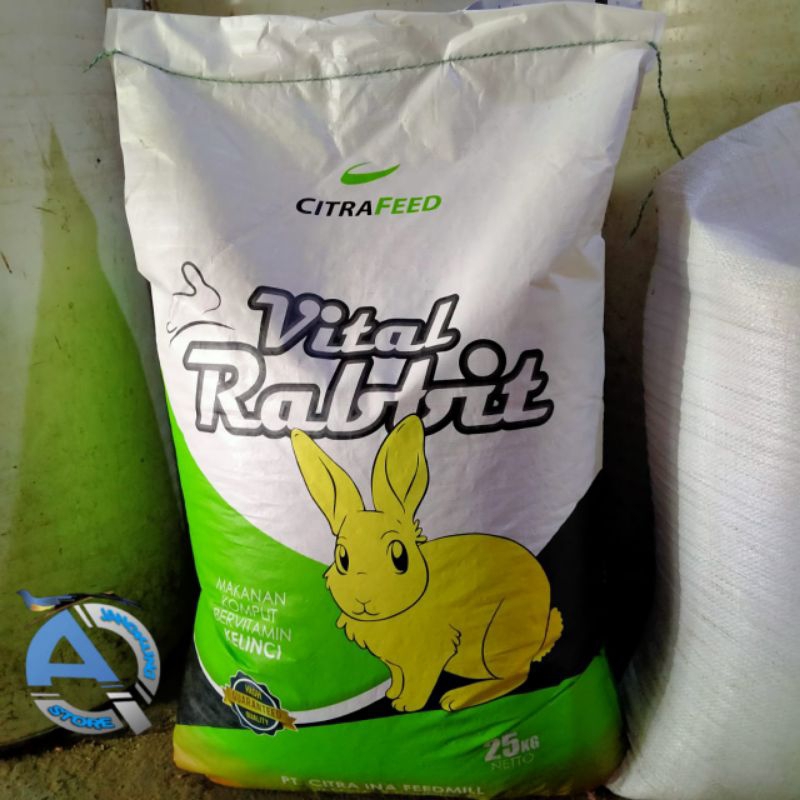 VITAL RABBIT pelet Kelinci Pakan Makanan Kelinci Sekarung 25kg