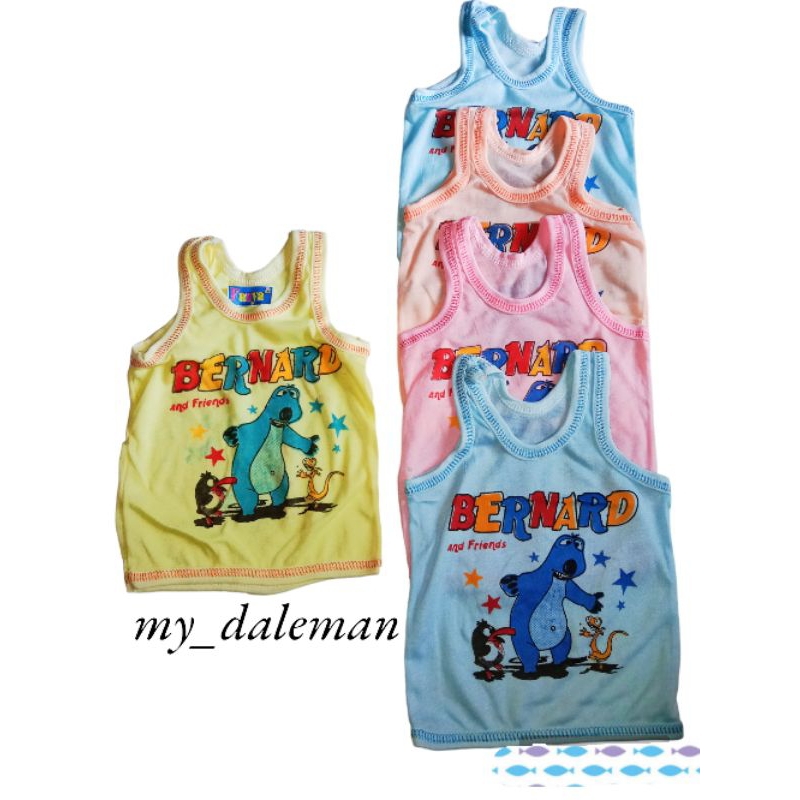 kaos dalam bayi /kaos cangklong bayi/kaos dalam bayi motif bernard