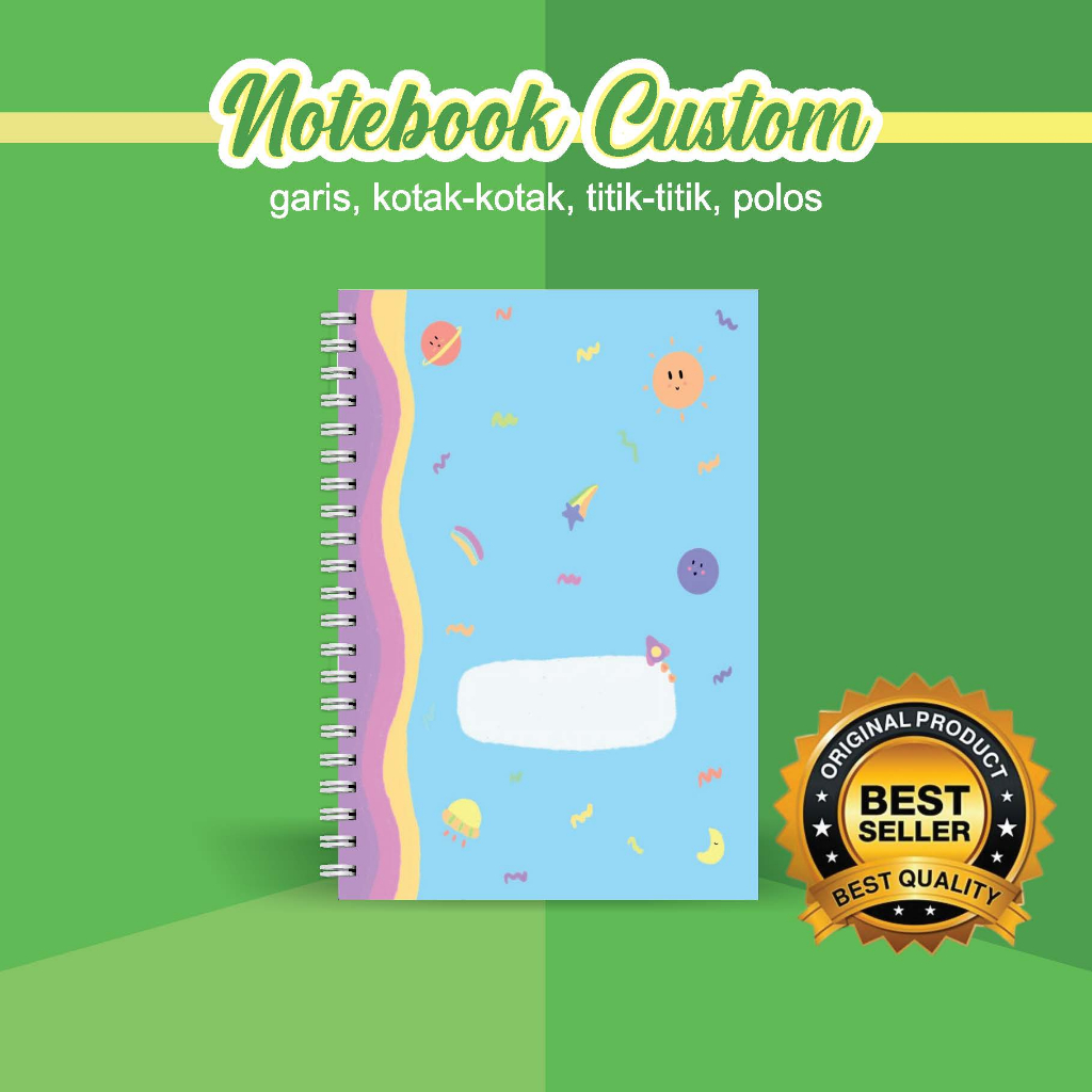 

NOTEBOOK A5 CUSTOM CATATAN/JURNAL BOOKPAPER GRID/KOTAK2#DOTTED/TITIK2#BLANK/POLOS