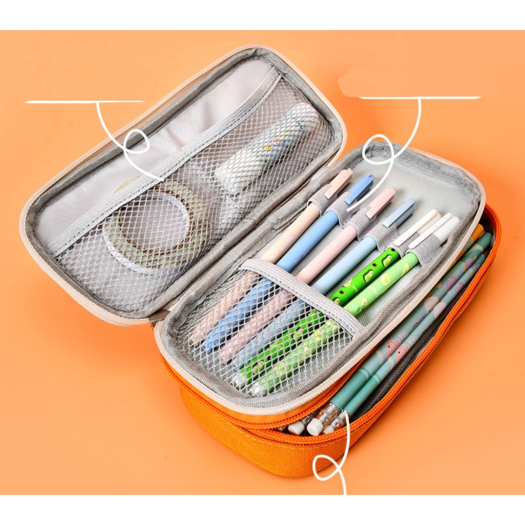 

Txs01 Pen Pencil Case Kotak Tempat Pensil Lucky Day Water Resistant Macaron Color Mkt