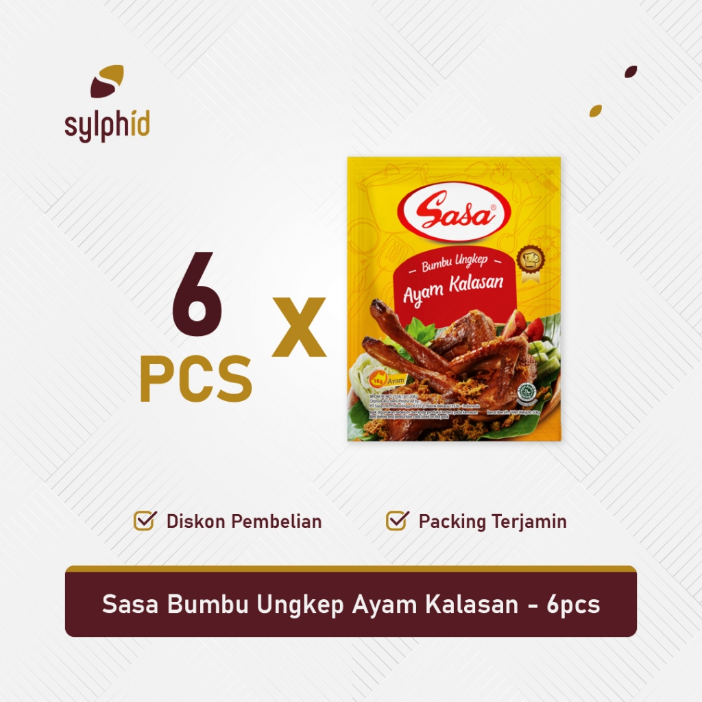 

Sasa Ungkep Ayam Kalasan 33 gram / Bumbu Masak Dapur Instan (6 pcs)