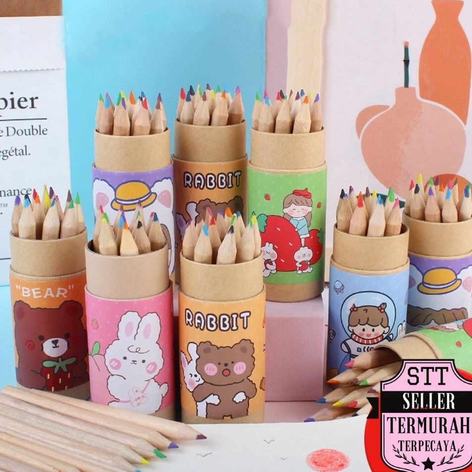 

Seller STT Pensil Warna 12 IN 1 + Serutan Pensil Color Pencils Quality Pensil Warna Karakter Kemasan Tabung Murah ➢☋★✭