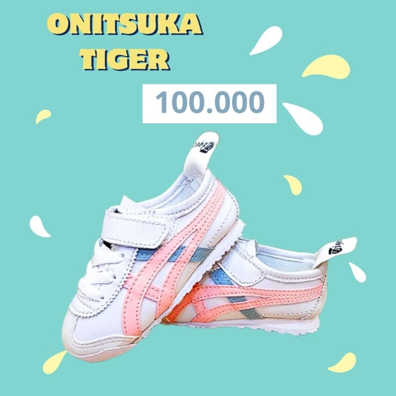 Sepatu Anak Onitsuka Tiger Tali Perekat Laki-Laki Dan Perempuan