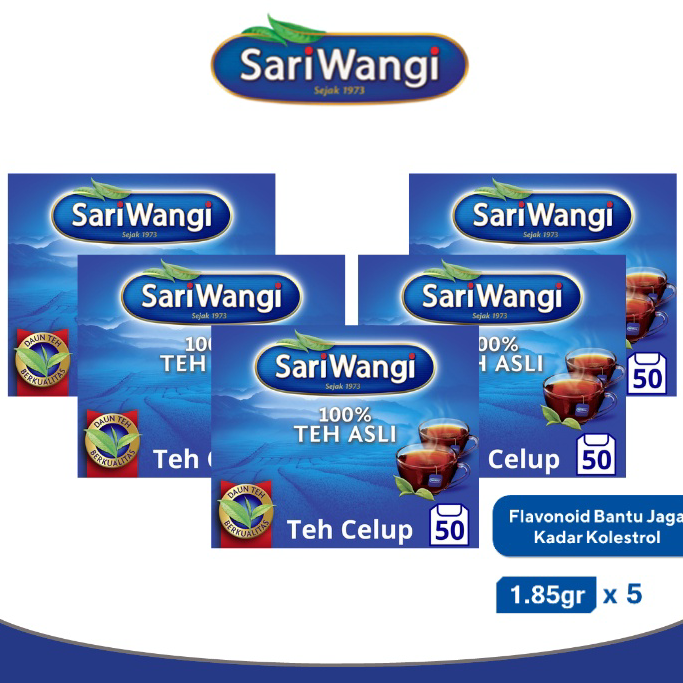 

Terlaris Sariwangi Teh Hitam Asli 1.85g Isi 50 Multipack (Isi 5) Ready