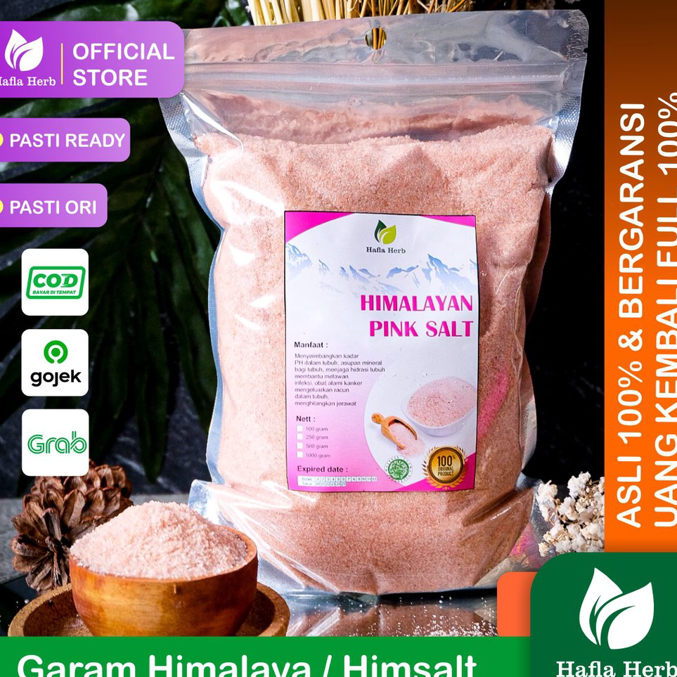 

Baru Garam Himalaya Original 1 kg Asli Organik Garem Himalayan Salt Himsalt Organic MPASI Ready
