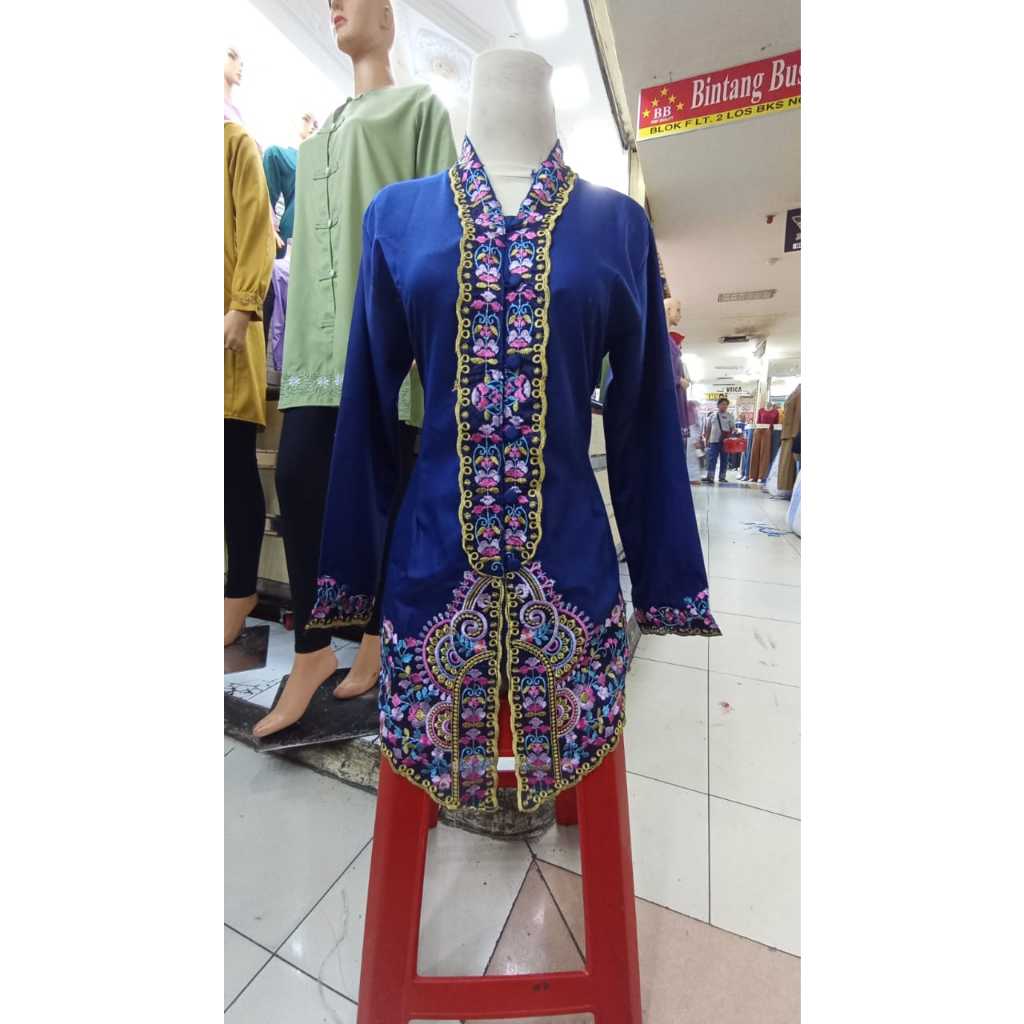 BAJU KEBAYA ENCIM BORDIR BUNGA SENADA LENGAN PANJANG KATUN TOYOBO PREMIUM // KEBAYA ENCIM JUMBO // A