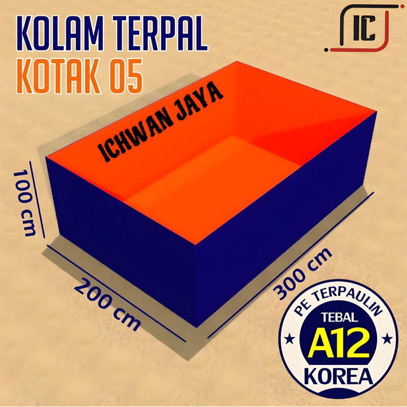 TERPAL KOLAM IKAN A12 100x200x300
