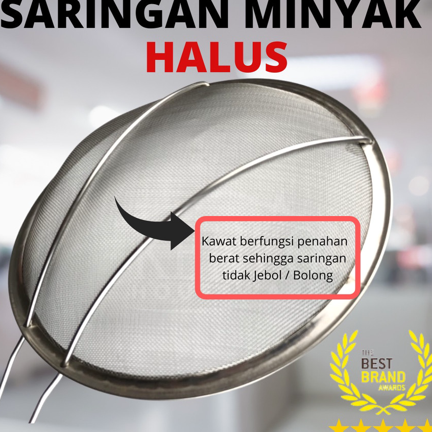Ready Saringan Minyak Goreng Tirisan Minyak Gorengan Stainless Halus