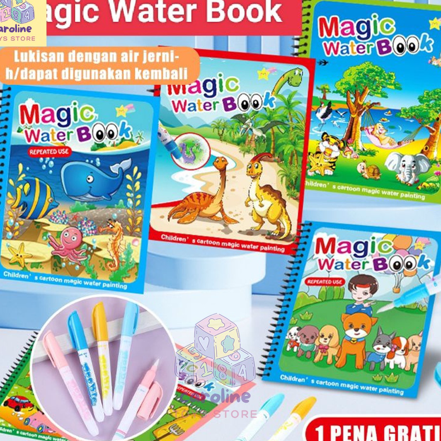 

Serba Murah Magic Water Drawing Buku Gambar Mewarnai Edukasi Painting Book Best