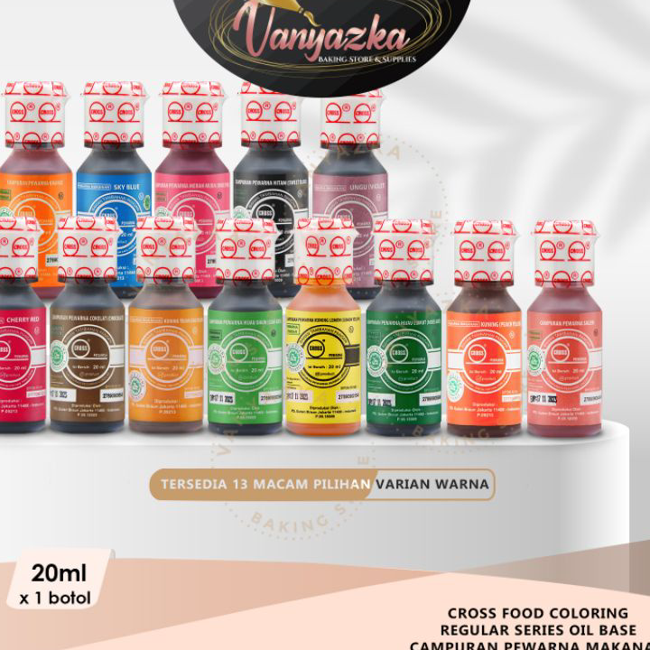 

Ready Pewarna Cross/Food Coloring/Pewarna Makanan Cair Halal Cross 20ml ➩↓✮≛