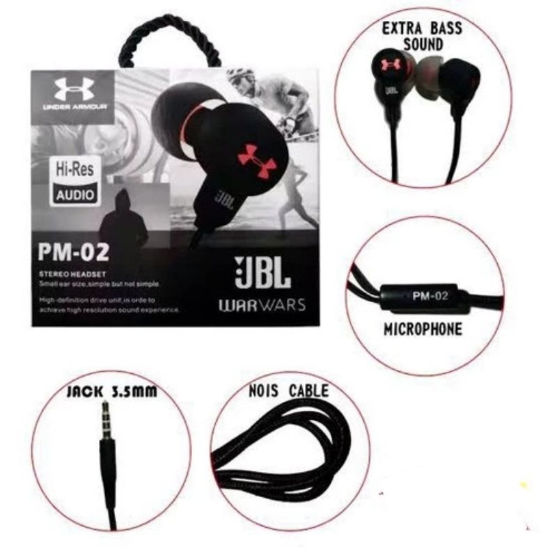 Headset Handsfree JBL PM 02 Earphone JBL PM 02 WarWars Stereo