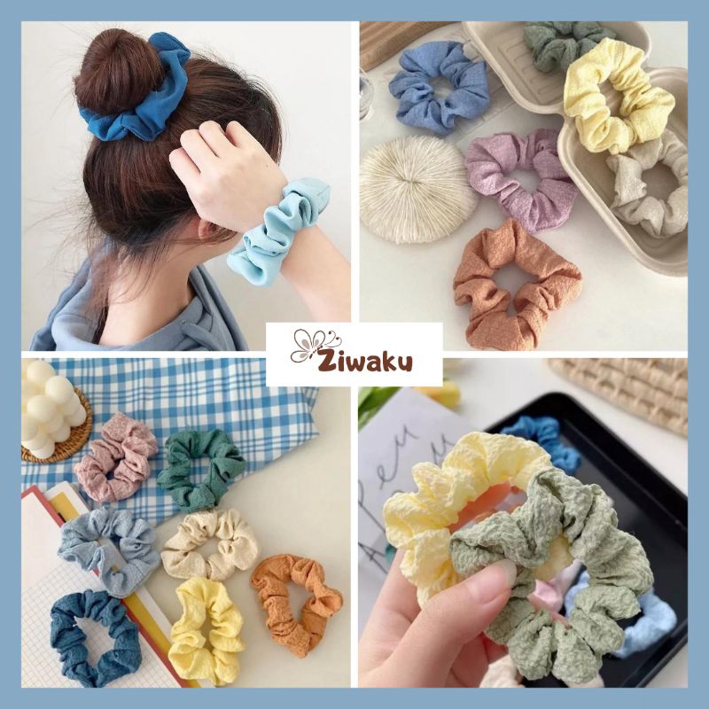 Tali rambut crunchy POLOS ikat rambut  Cepol Ziwaku