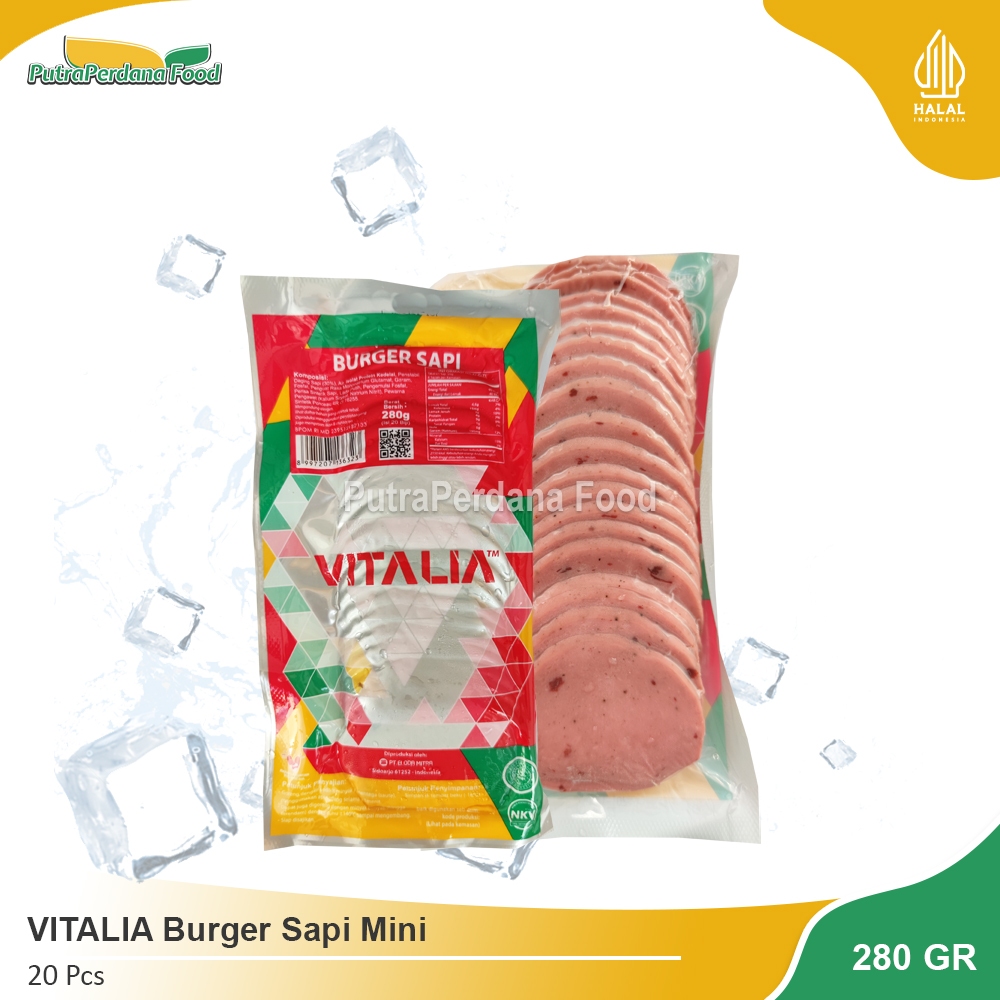 

VITALIA Burger Sapi Mini 280gr (20 Pcs)