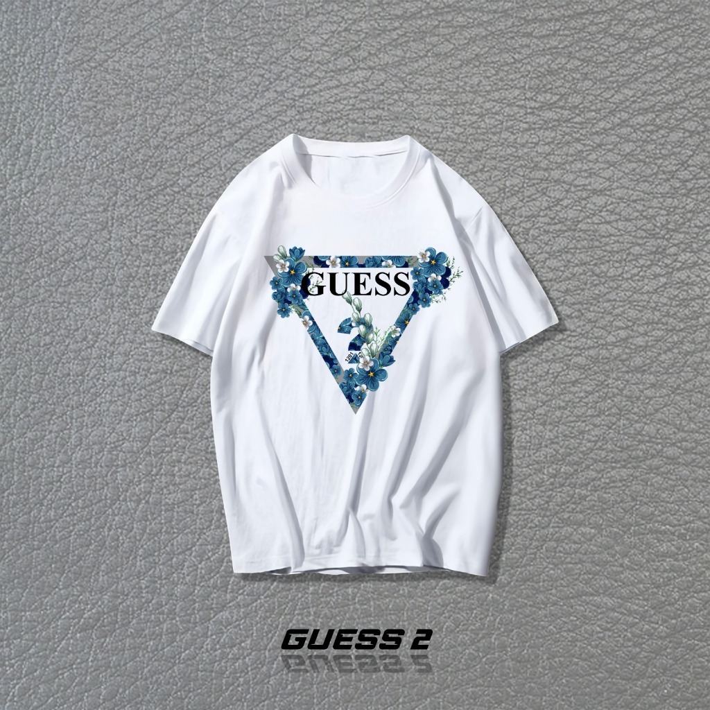 Baju Kaos T Shirt Cotton katun 100% original combed 24s Premium Pria Wanita Unisex guess BL