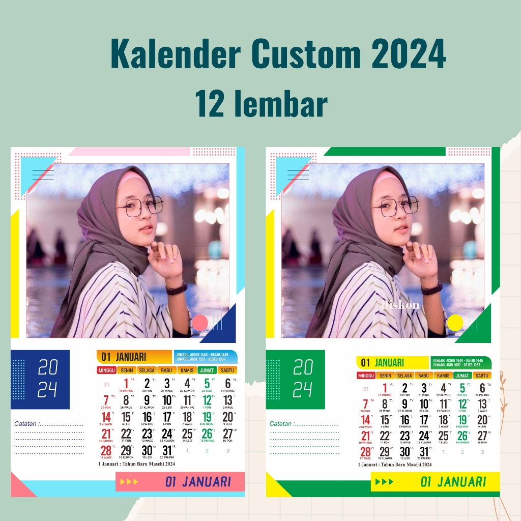 

kalender 2024 lengkap /12 Lembar