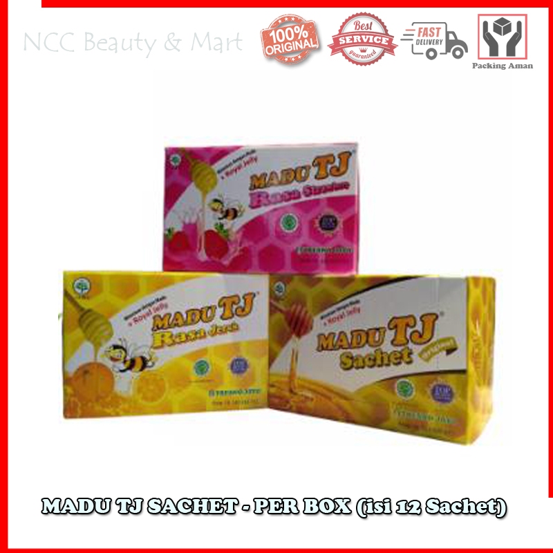 

[PER BOX] * NCC * Madu TJ Sachet Tresno Joyo Minuman Madu Instant Dengan Royal Jelly Tresno Joyo