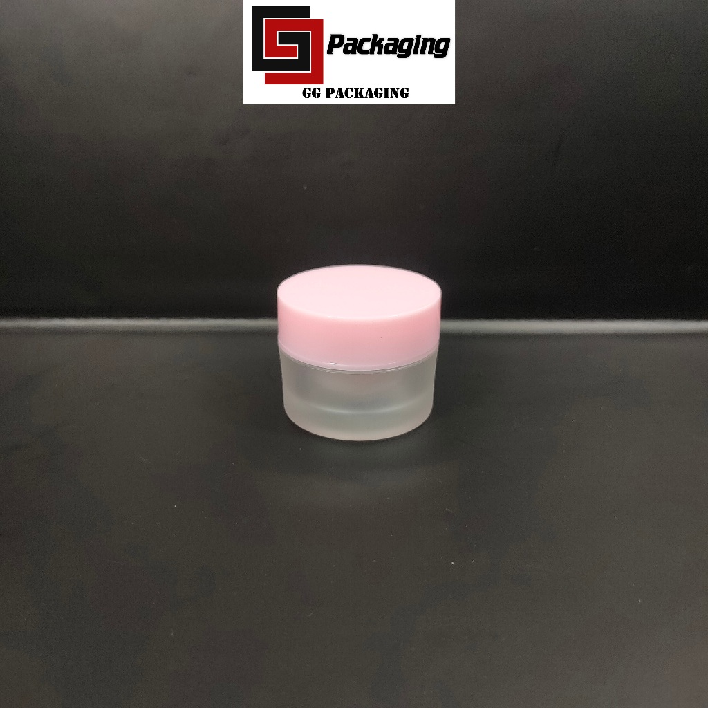 10gr pot acrylic jar / 10 gr pot akrilik Pink Frosted