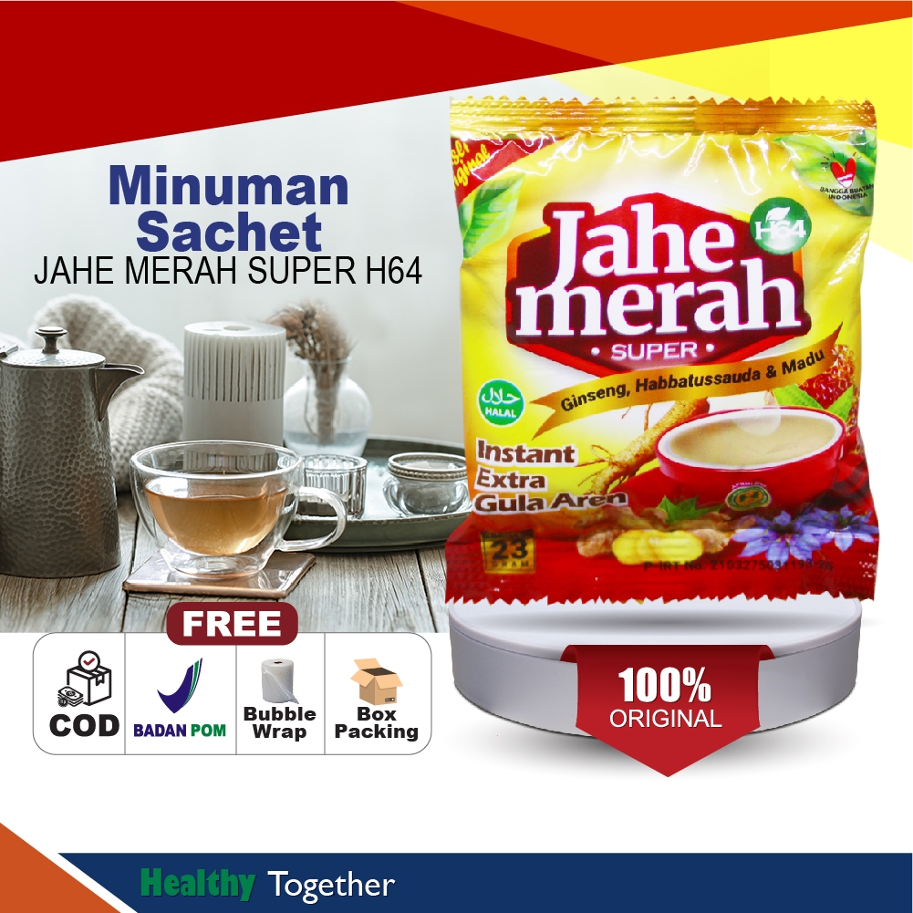 

JAHE MERAH BUBUK H64 Sachet Asli Original Minuman Jahe Merah Pilihan Terbaik BPOM