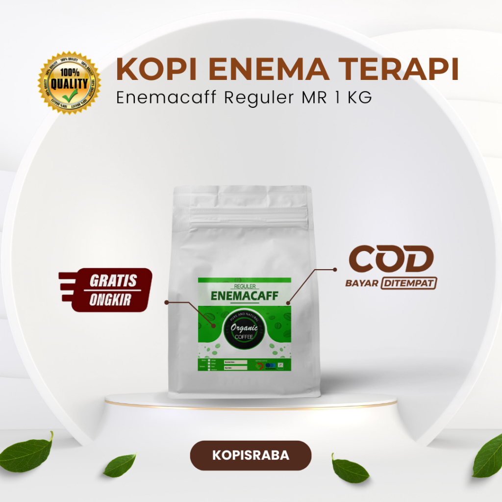 

KOPI ROBUSTA ORGANIK TERMURAH - Enema Kopi Enema Terapi Enemacaff Reguler MR 1 Kg Kopisraba